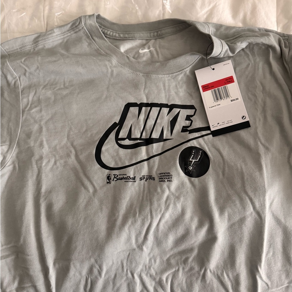Spurs Nike Light Gray Men's Short Sleeve Tee